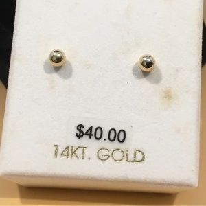 14k Very Small Ball Post Stud Earrings